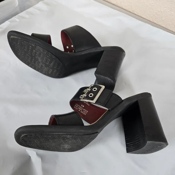 Tommy Hilfiger Angie Black Heels Size 6M Pre-Owned #2A2656 - Picture 3 of 7